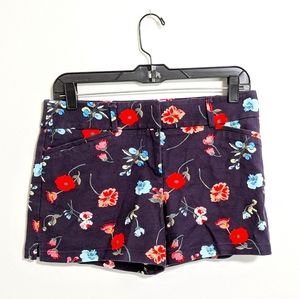 Navy floral shorts
